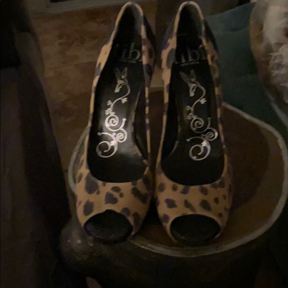 3 inch sexy leopard platform shoes